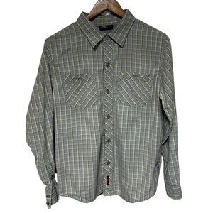 Golite Plaid Button Front Shirt Blue Size Medium